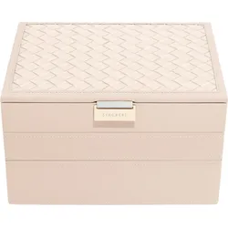 Stackers Classic Woven Schmuckkästchen dreifach, hellrosa