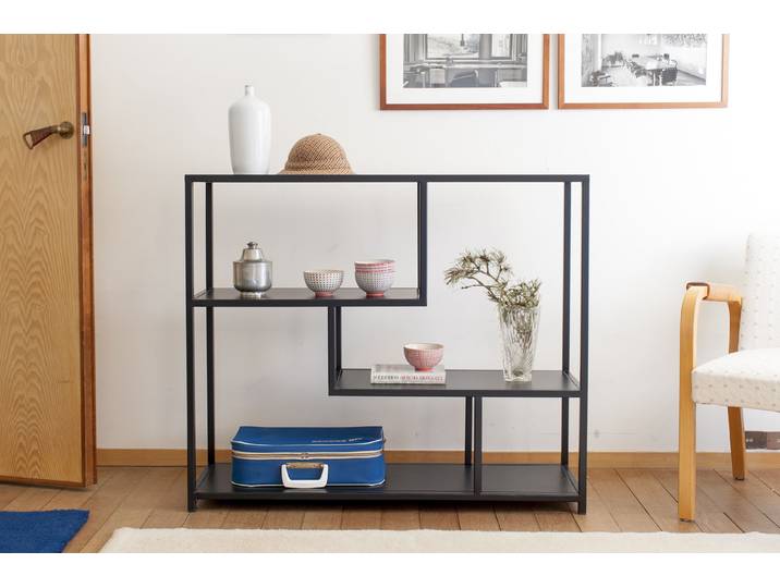 Console scandinave métallique noire Duvignac