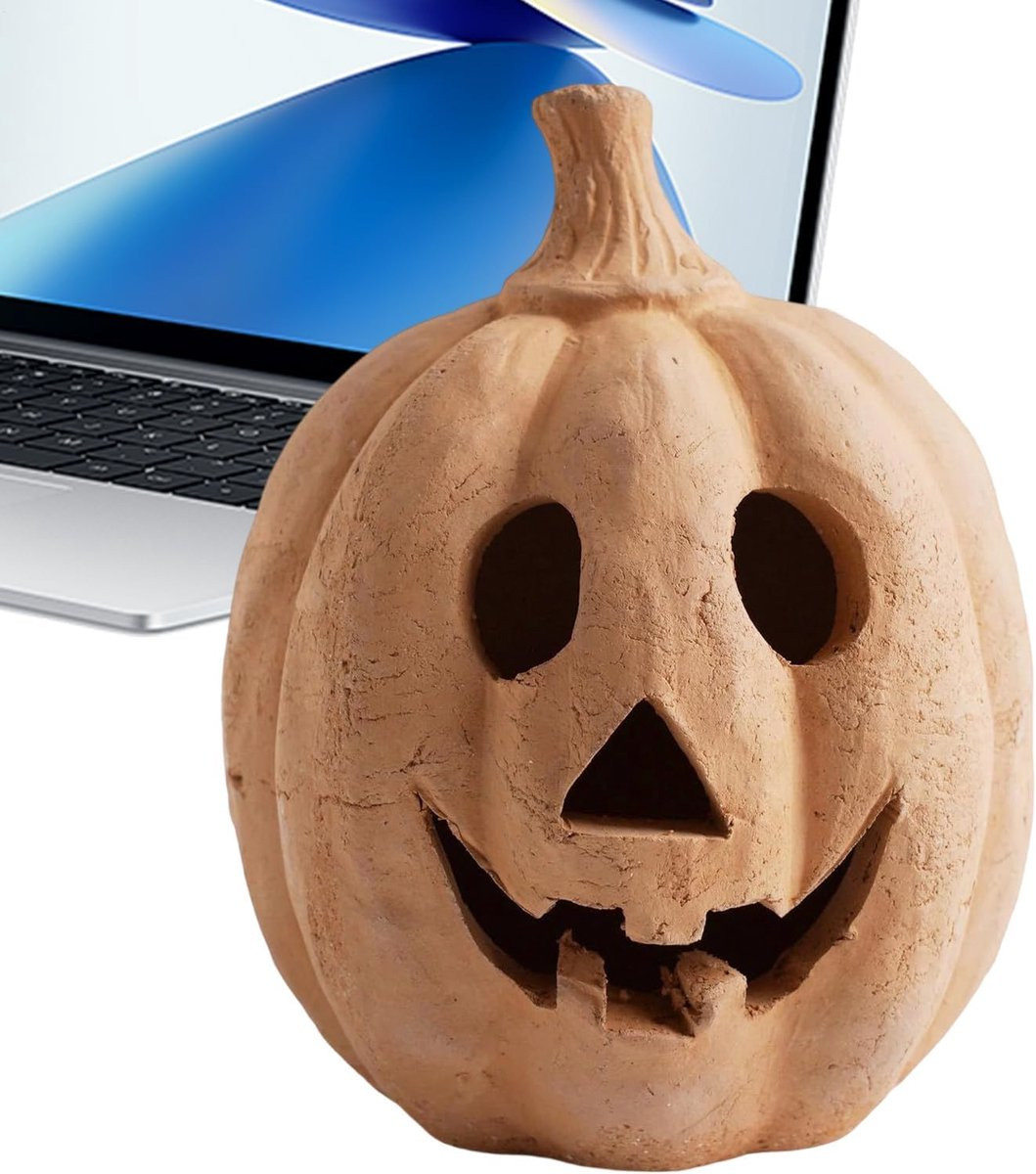 Oranje Pompoen Lantaarn Decoratieve Halloween Lamp 25 x 22 cm