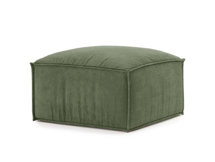 Polsterhocker Caborno 71 x 71 x 43cm Grün Cordstoff Scota: Antikgrün