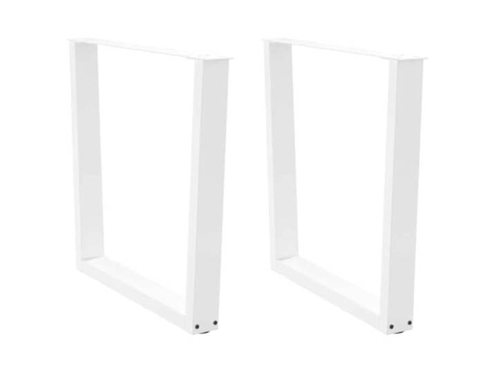 vidaXL Esstisch Beine V-Form 2 Stück Weiß 80x(72-73,3) cm Stahl