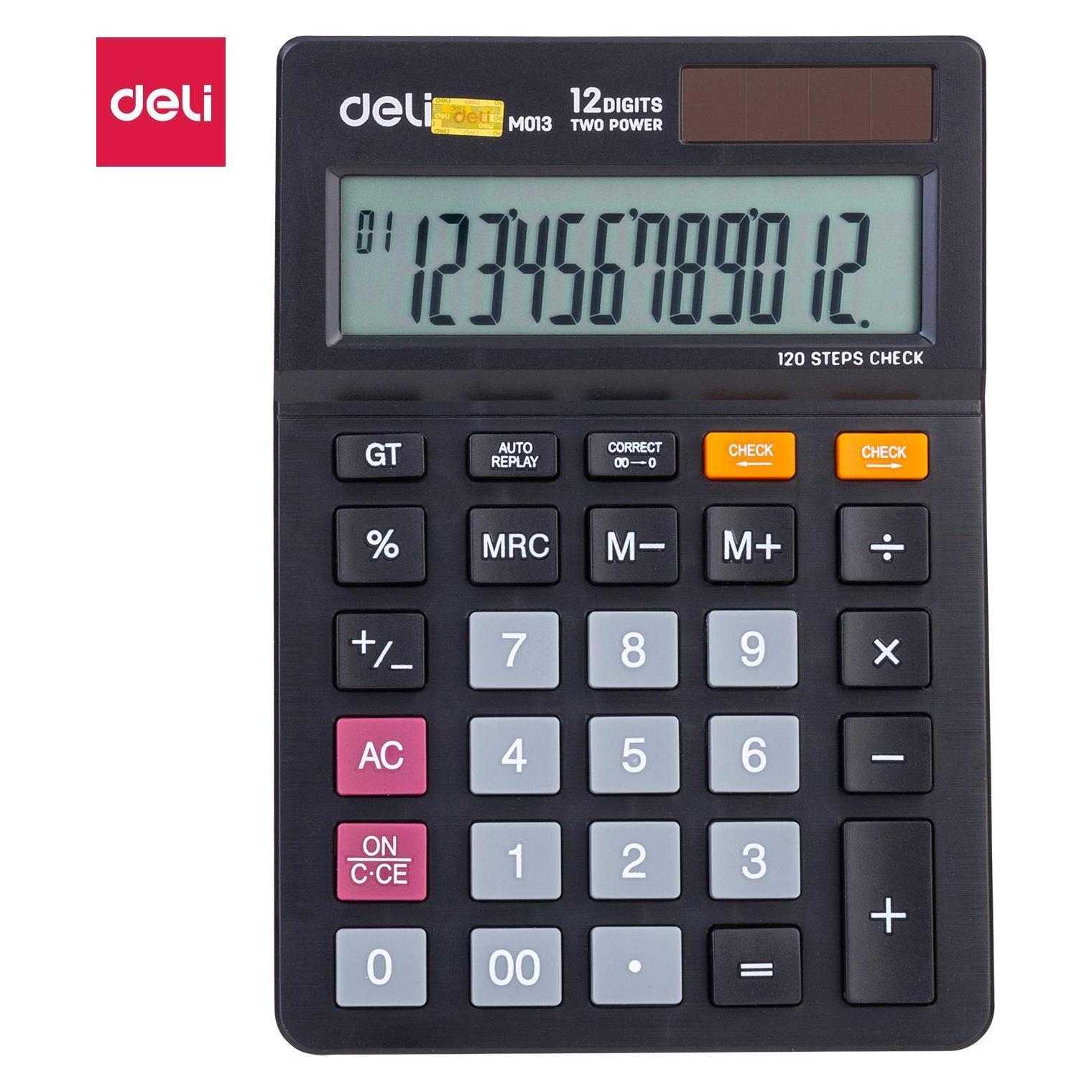 Deli calculator CALCULATOR M01320 12 POSITIONS Black (Batteriebetrieb) (M01320)
