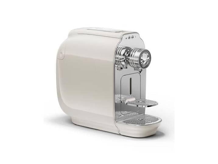 Afro Coffee Kahawa Premium Kaffeemaschine Ivory White – kompakte Kapselmaschine mit 19 Bar Druck, Auto Power Off & herausnehmbarem Wassertank