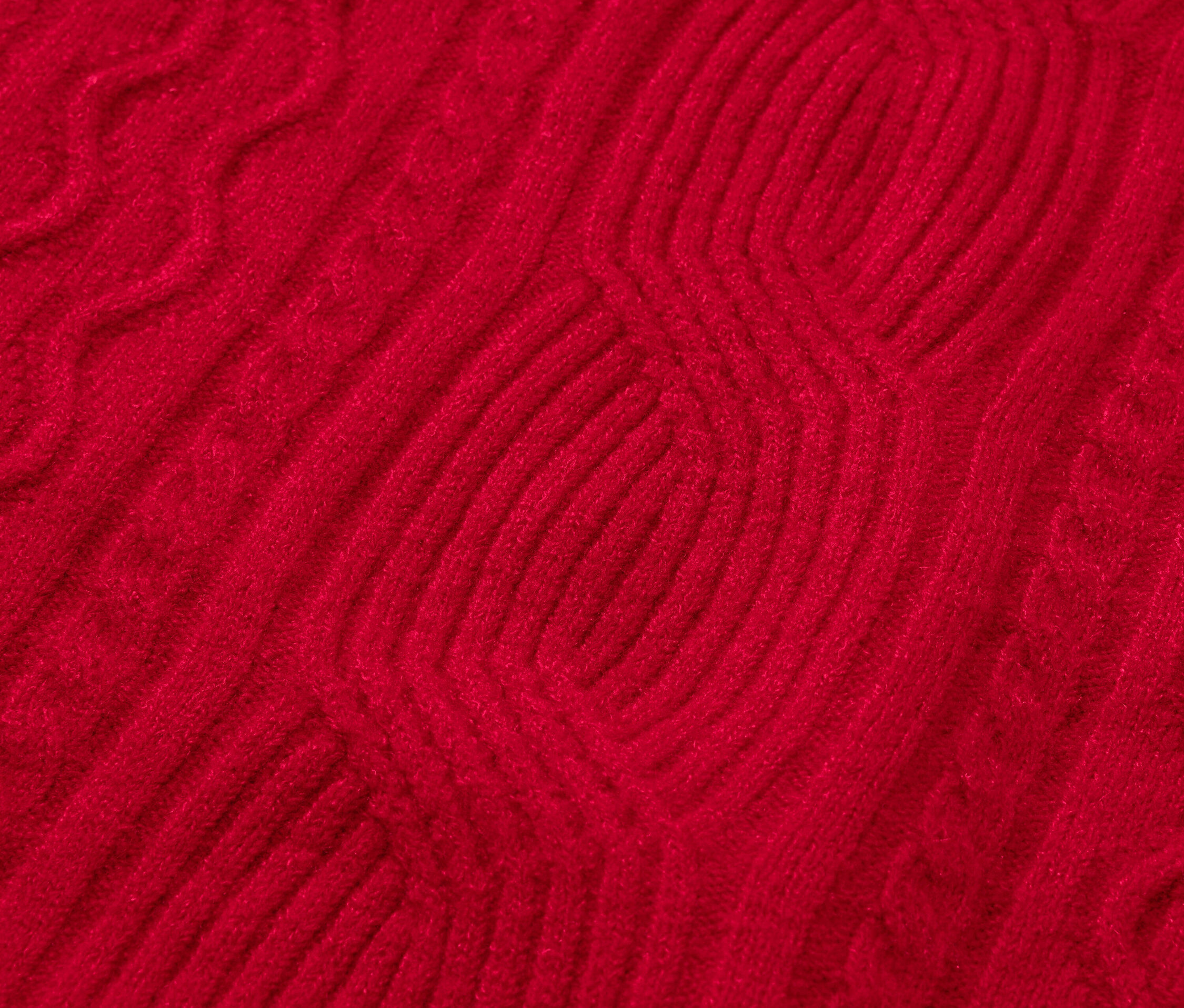Tchibo - Strickkleid mit Zopfmuster - Damen - Gr. L - rot