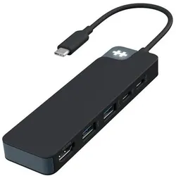 Hyper HyperDrive Flex 5 Port USB-C (USB-C, 5 Ports), Dockingstation + USB Hub, Schwarz