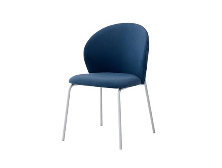 Xumh2024-3 Küchenstuhl Esszimmerstühle, Moderne gepolsterte Seitenstühle, ergonomische Stühle mit Rückenlehne ohne Armlehnen, Mid Century Modern-Stühle, Küchen- und(Blue)