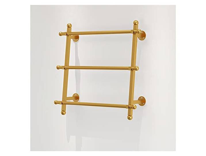 Gold, Wand-Display-Halter For Bandrolle/Schal/Hosen, Modernes Metall-Geschenkpapier-Aufbewahrungsregal Mit 3 Ebenen For Einkaufszentrum/Bastelraum(65X60cm/25.5X23.6in)