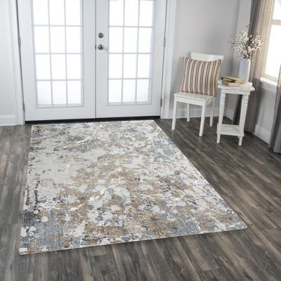 Alora Decor Lake Transitional Blue/Gray Recycled Polyester Area Rug