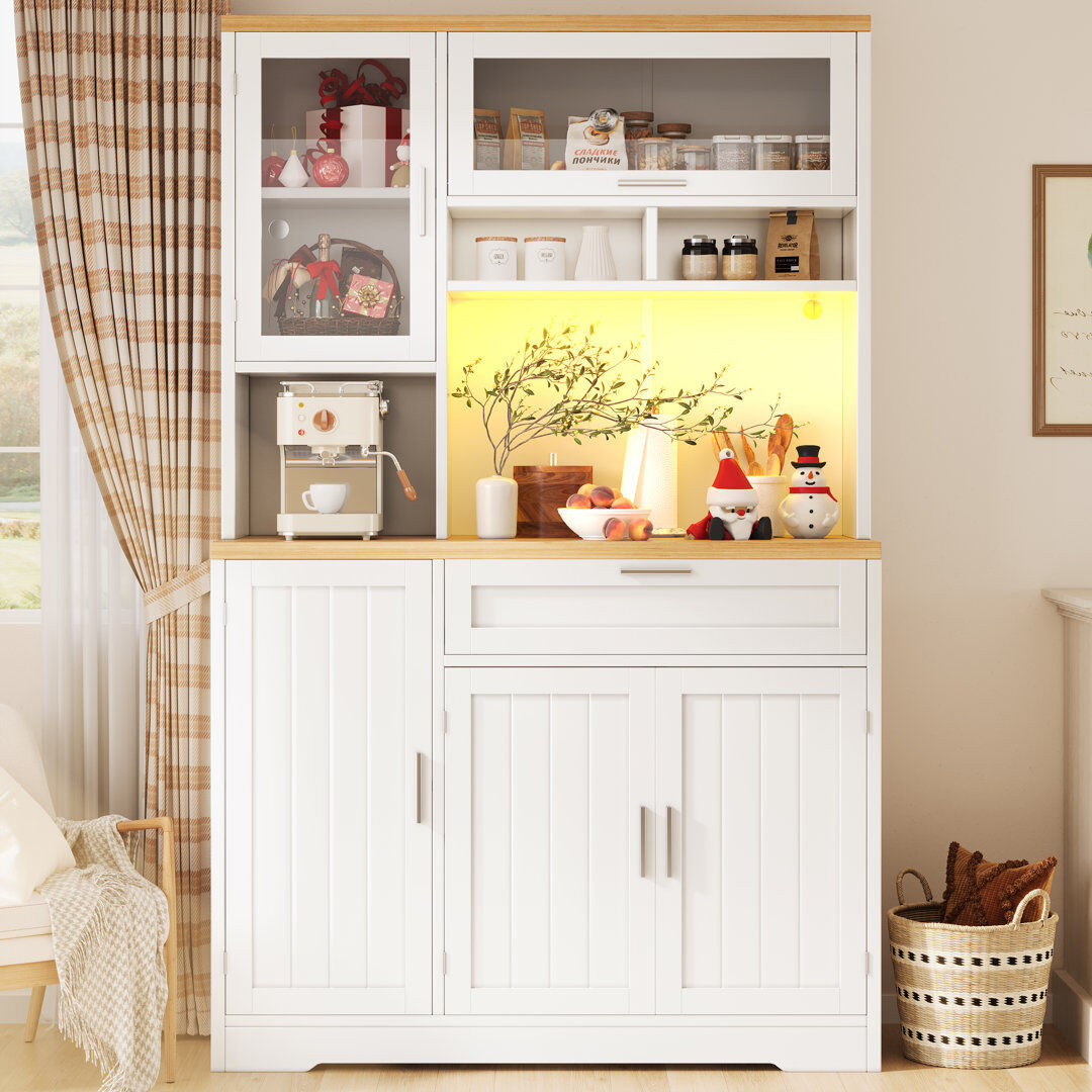 Brayden Studio 180cm Kitchen Pantry White 180cm H X 104cm W X 40cm D