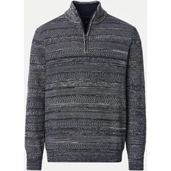 Stricktroyer mit Minimal-Print-Muster Blau 3XL