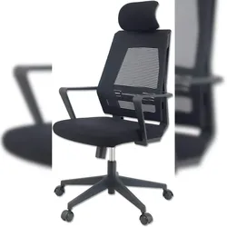 KLIM K300 Ergonomischer Bürostuhl - Inklusive Kopfstütze - Bis zu 110 kg belastbar - Verstellbarer Stuhl für Büro und Zuhause