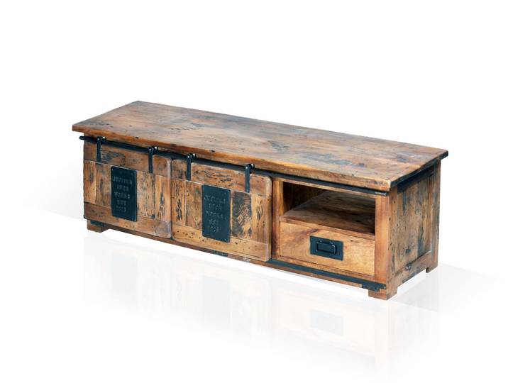BRISTOL TV-Board IV, Material Massivholz, Mango rustikal