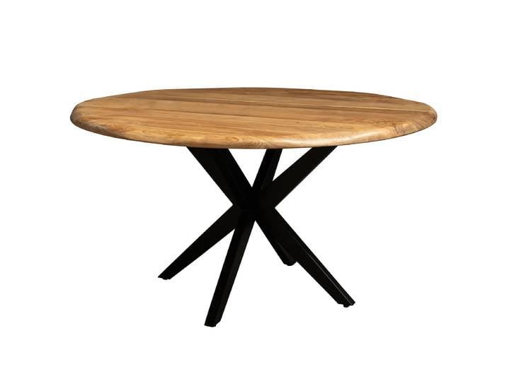 Table avec plateau massif EJUTLA Ø 140cm Marron/Marron
