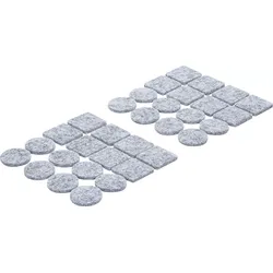BGS DIY 80704 Satz Filzgleiter grau meliert 32 teilig Möbelgleiter