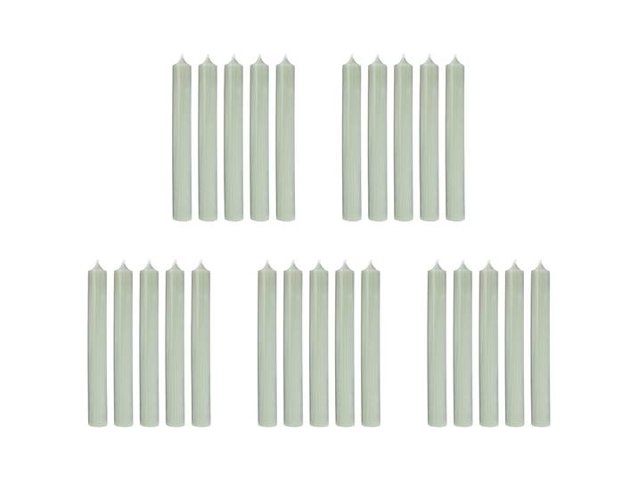 Stabkerze RAINBOW 25er-Set 18cm Salbei