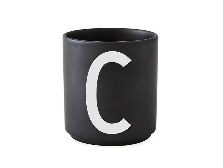 Design Letters - AJ Porzellan Becher C, schwarz
