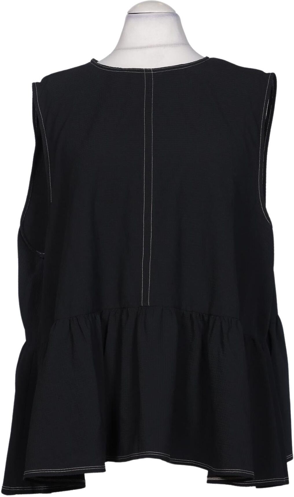 asos Curve Damen Bluse, Marineblau, Gr. EU 50, Synthetik / Elasthan / Baumwolle - Second Hand