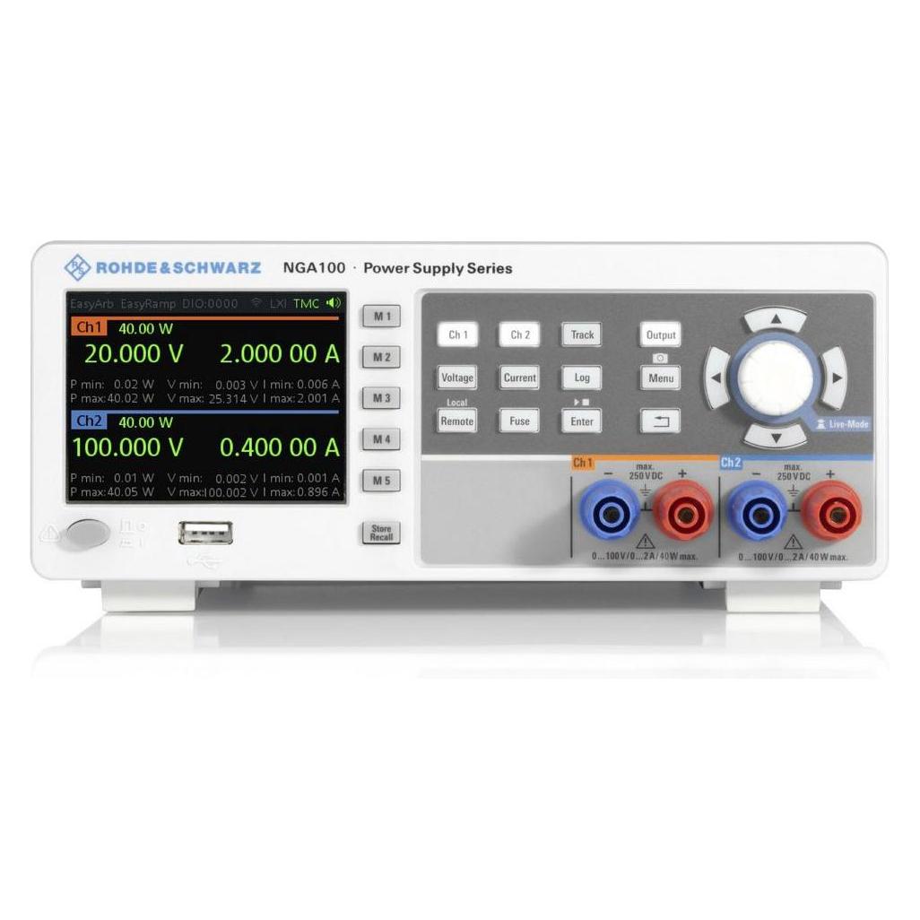 Rohde & Schwarz Two-channel power supply 0 V to 100 V, m (NGA142)