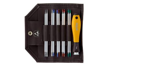 Wiha ESD Wechselklingen-Set 11teilig Schlitz, Kreuzschlitz Phillips, Innen-TORX, Innen-Sechskant