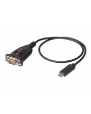 ATEN Kabel USB / seriell 24 pin USB-C M zu DB-9 M 45 cm unterstützt RS-232 serielle Schnittstelle (UC232C-AT)