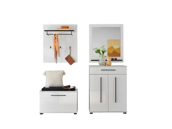 GARDEROBE Cantara Weiß/Weiß HG B: 170cm
