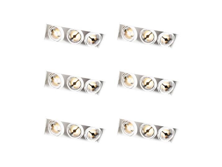 Lot de 6 Spot encastrable blanc AR111 - Oneon 111-3 Trimless