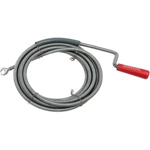 Meister Rohrreinigungsspirale Ø 9mm, 5m, für Rohr Ø 20 - 50 mm, Handantrieb
