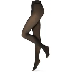 Tchibo - Gefütterte Feinstrumpfhose in transparenter Optik - Damen - Gr. L - schwarz