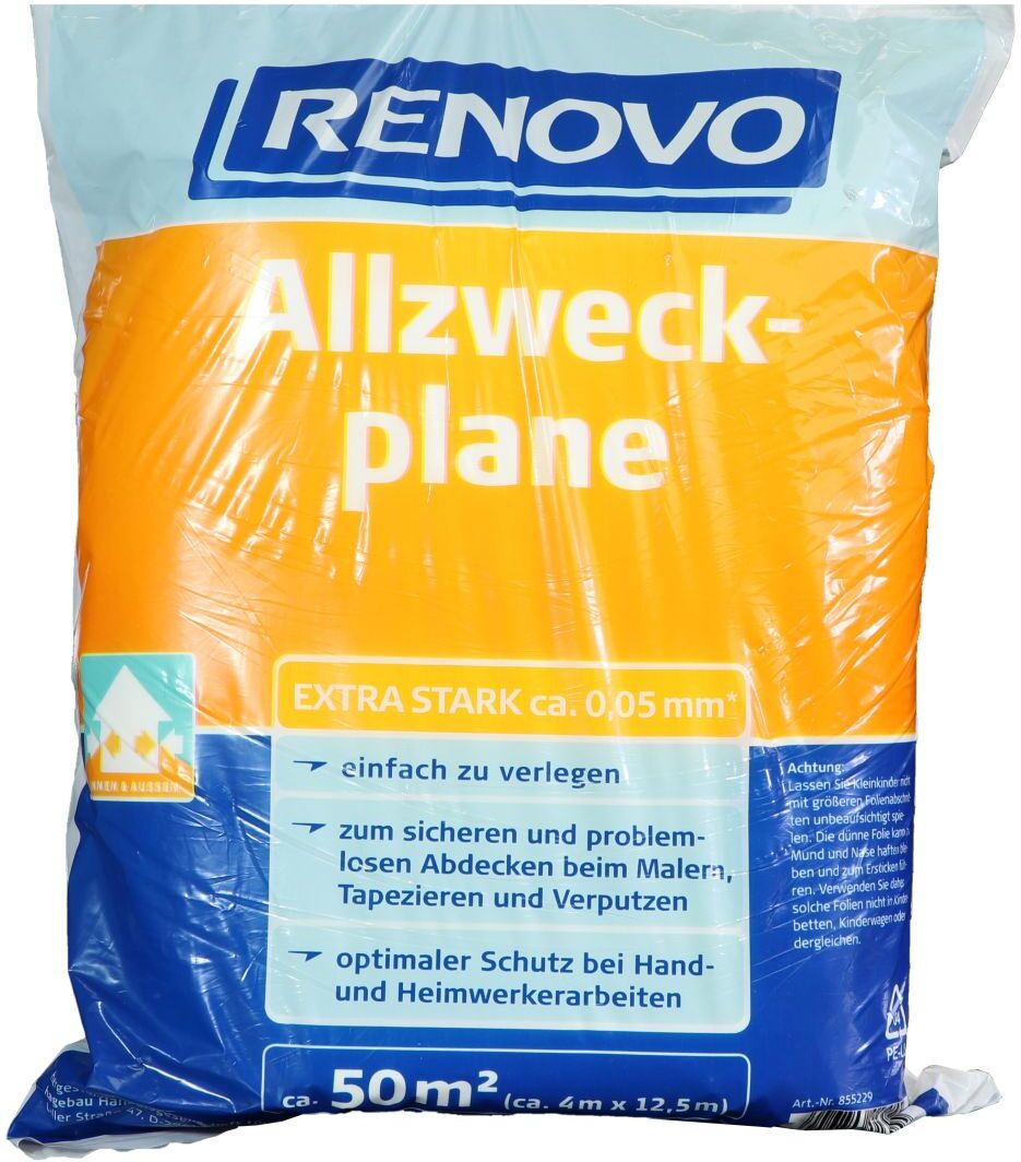 RENOVO Allzweckplane, 12,5 x 4 m x 50 µm