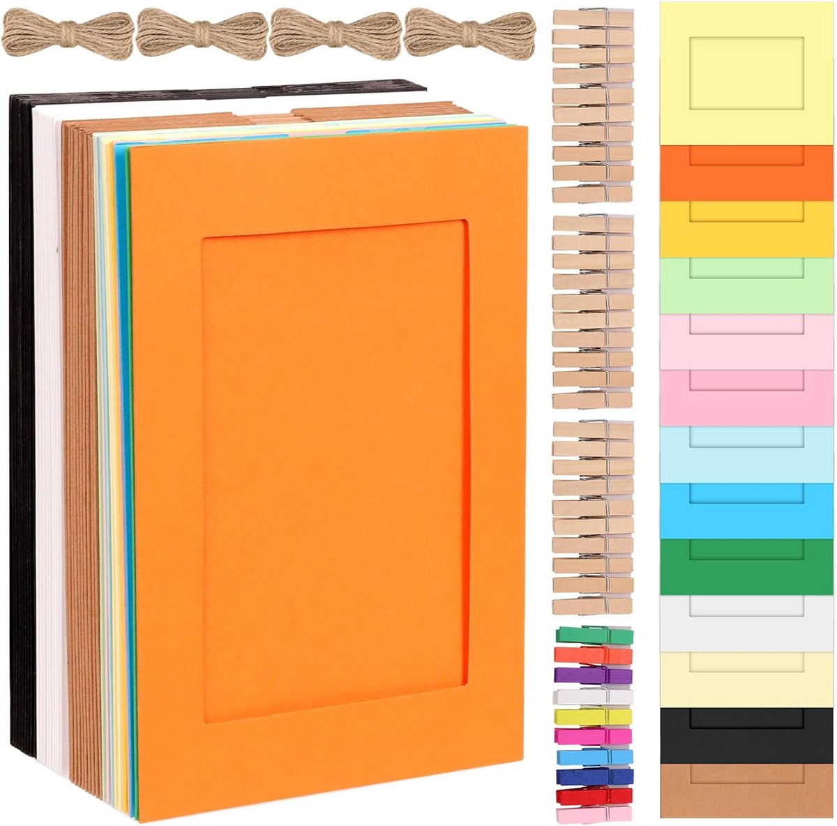 40 Stuks Kartonnen Fotolijstjes 7 Inch voor DIY Decoratie