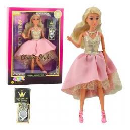 Lean Toys Lean Anlily Puppe In Eleganten Ballkleid Gold Rosa Zubehör (66657341)
