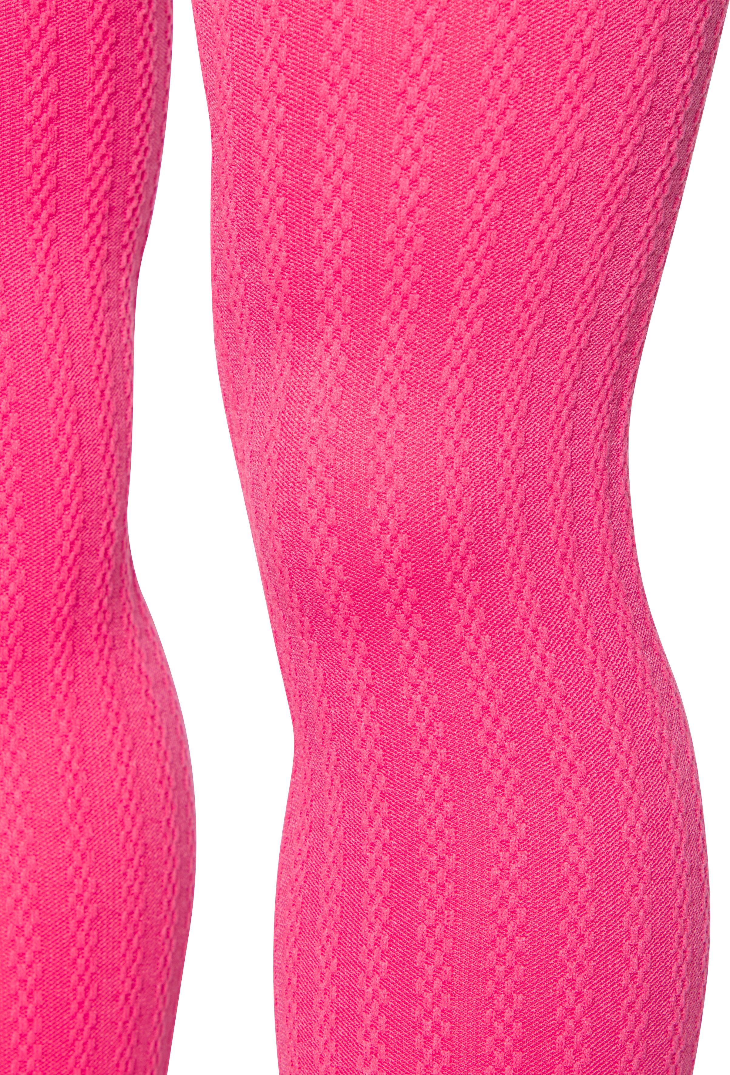 Feinstrumpfhose H.I.S "für Mädchen", Mädchen, Gr. 128/134, pink (2x pink), Obermaterial: 89% Polyamid, 11% Elasthan, Rippstruktur, unifarben, elastisch, Strumpfhosen Feinstrumpfhose, mit geripptem Muster
