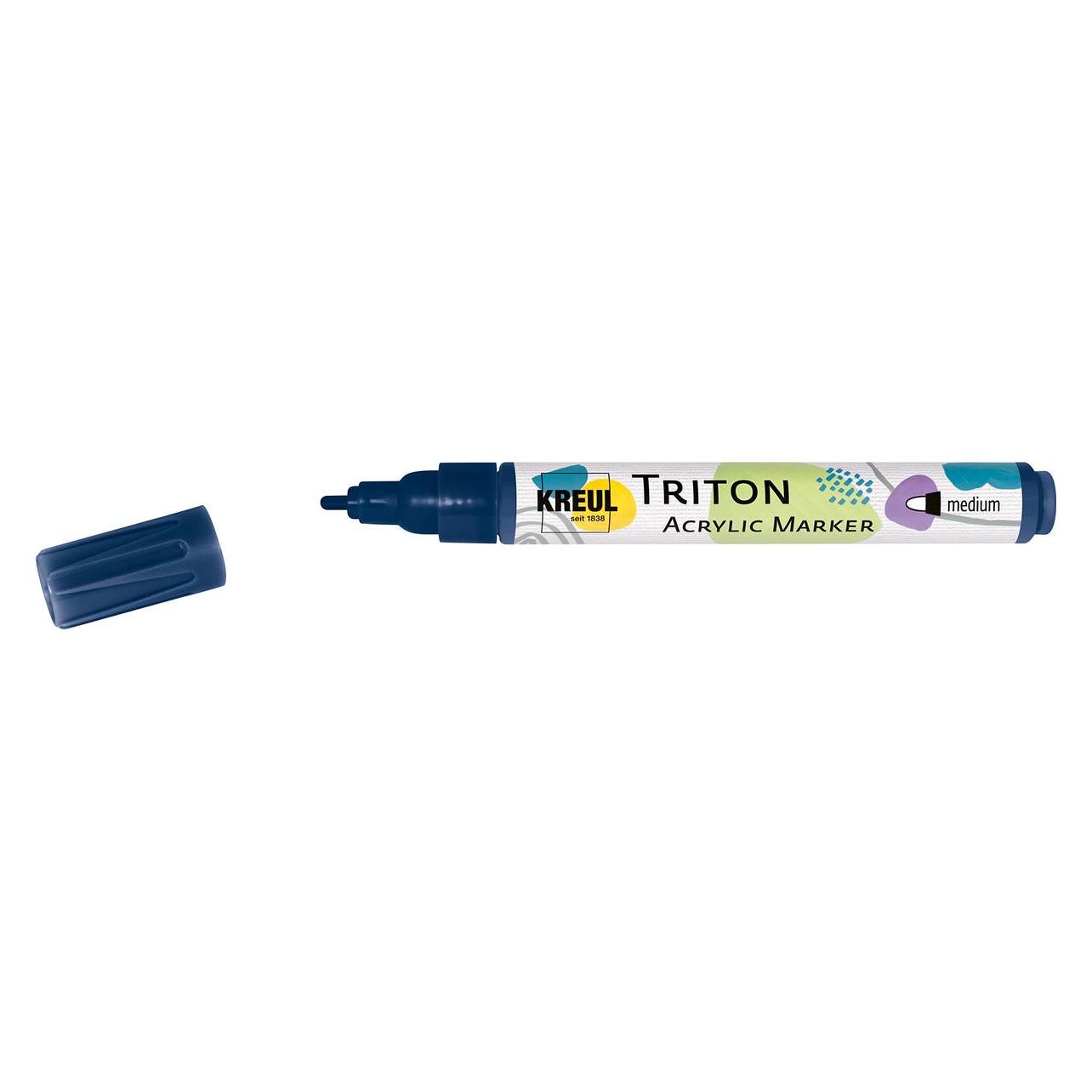 Kreul Triton Acrylic Marker Medium dunkelblau (1x) (17748)