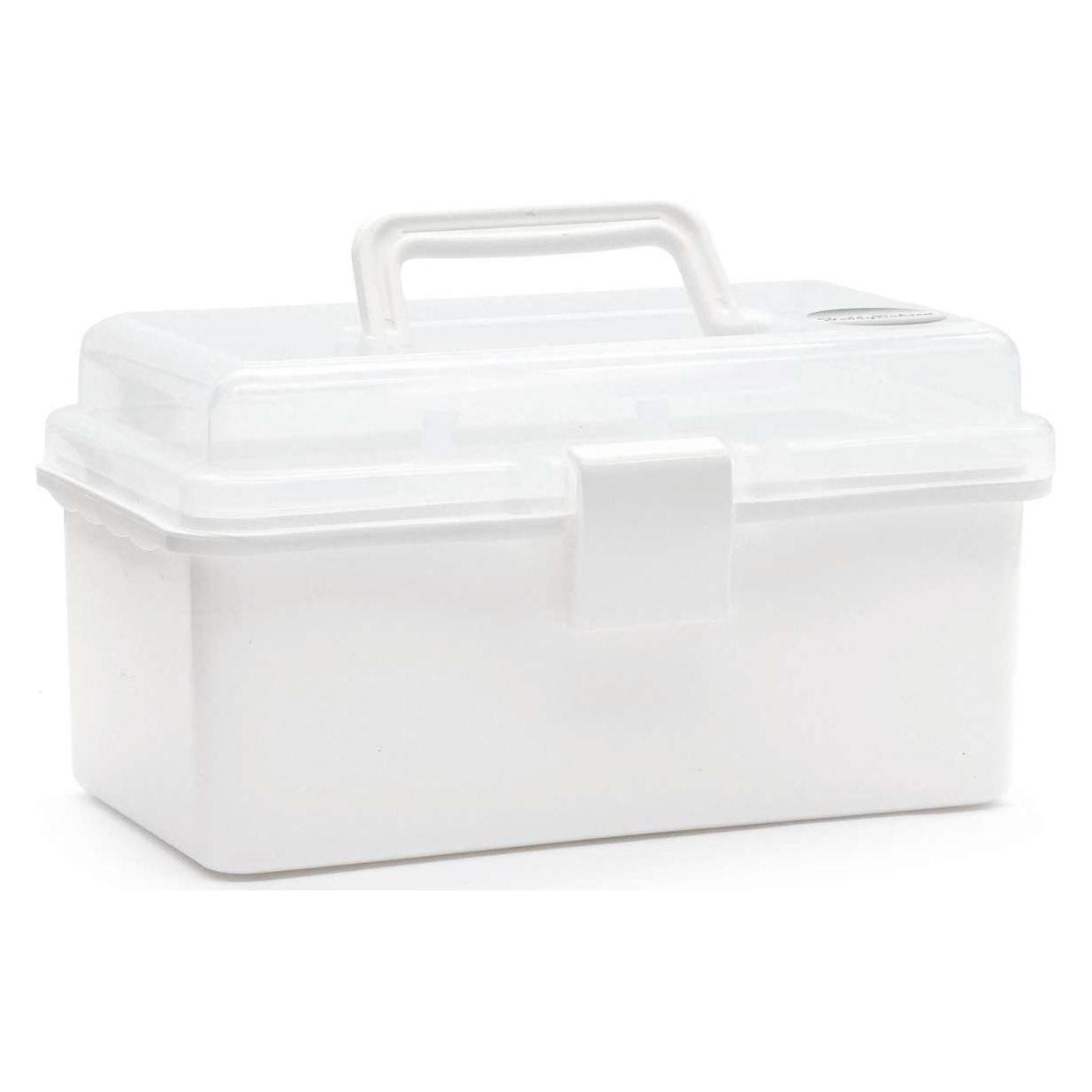 Toymax Opbevaringsboks m/indsats 20x10x10cm hvid/klar (714222)