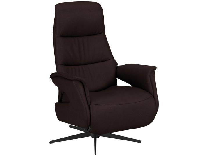 Welnova Relaxsessel, Dunkelbraun, Metall, Echtleder, Spaltleder, 74x105x83 cm, Lederauswahl, erweiterbar (Typenauswahl), Relaxfunktion, Wohnzimmer, Sessel, Relaxsessel