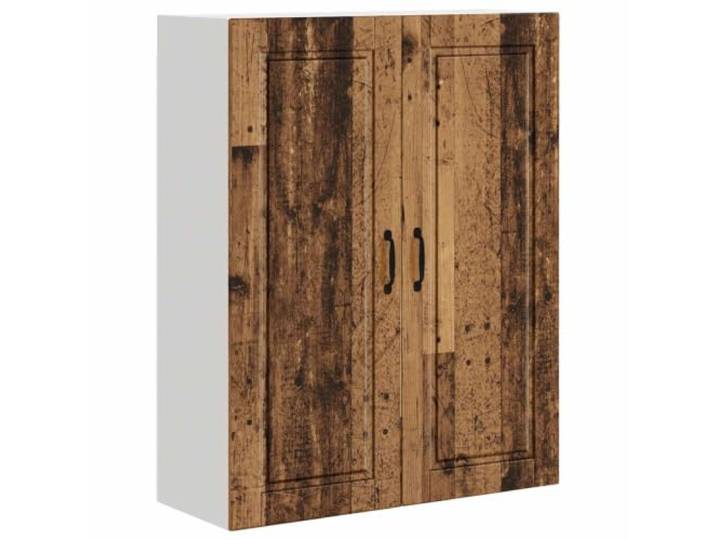IBUQDDV Wandschrank Porto Altholz 80 x 31 x 100 cm Holzwerkstoff Küchenschrank, Wandmontage, Holzwerkstoff, Altholz, moderne Küche, Innenbereich, Stauraum, Regalböden