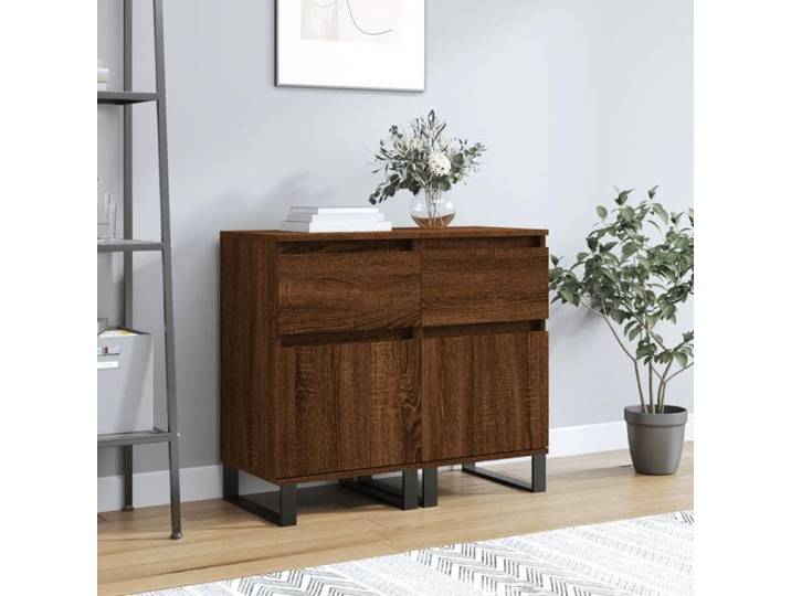 SALE 2025 Buffets bahut vaisselier - Buffets - Lot de 2 - Chêne marron - 40x35x70 cm - bois d'ingénierie 28 66 Kg 6386