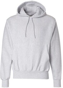Champion S1051 Reverse Weave Hooded Sweatshirt in Silver Grey size Large S101