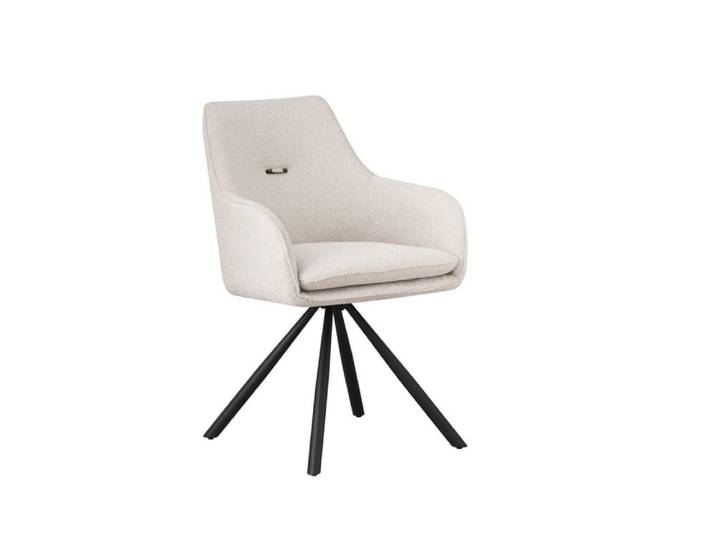 Set 4 chaises pivotantes beige
