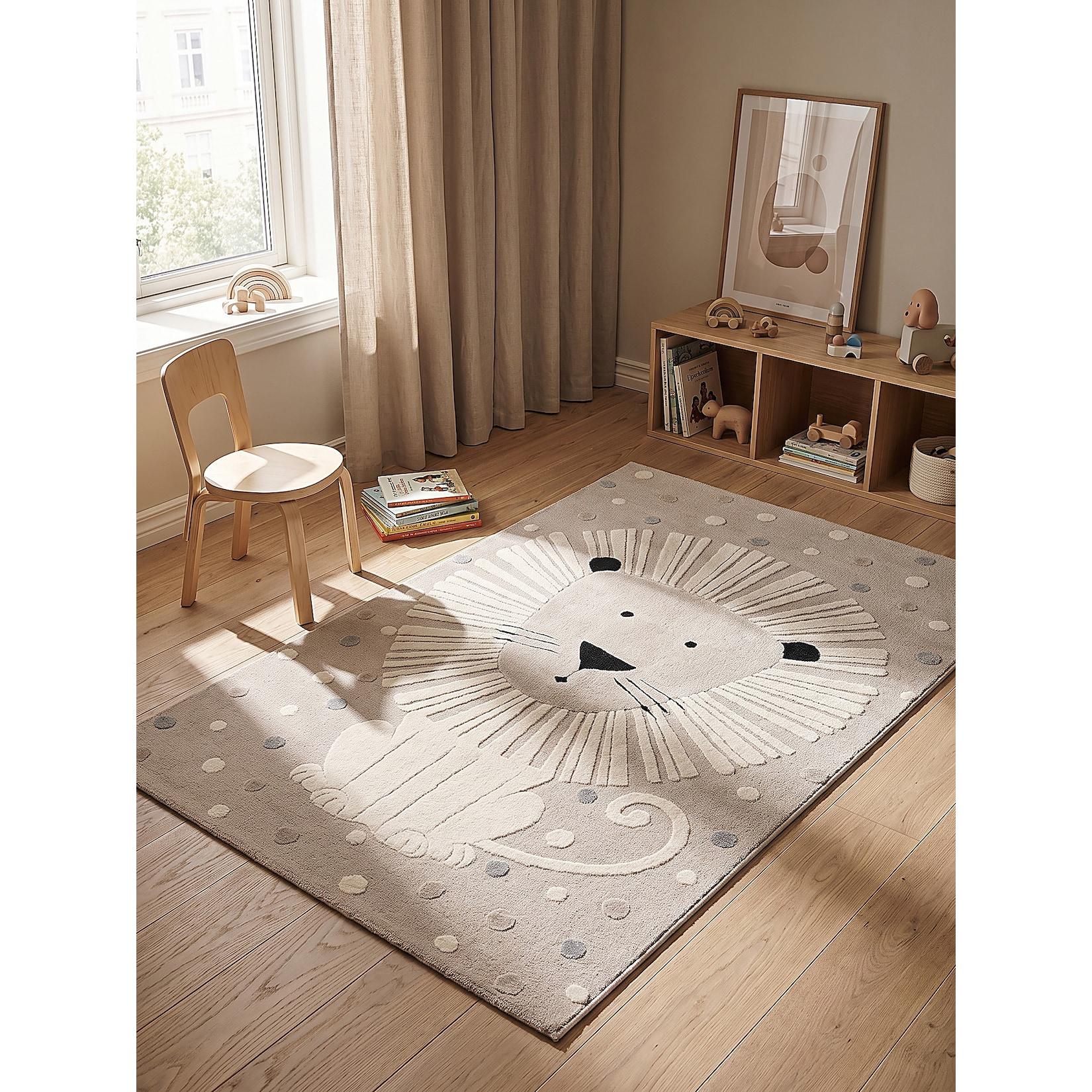 Kinderteppich Pflegeleicht Beige 80x150 cm - VELT Kadima Design