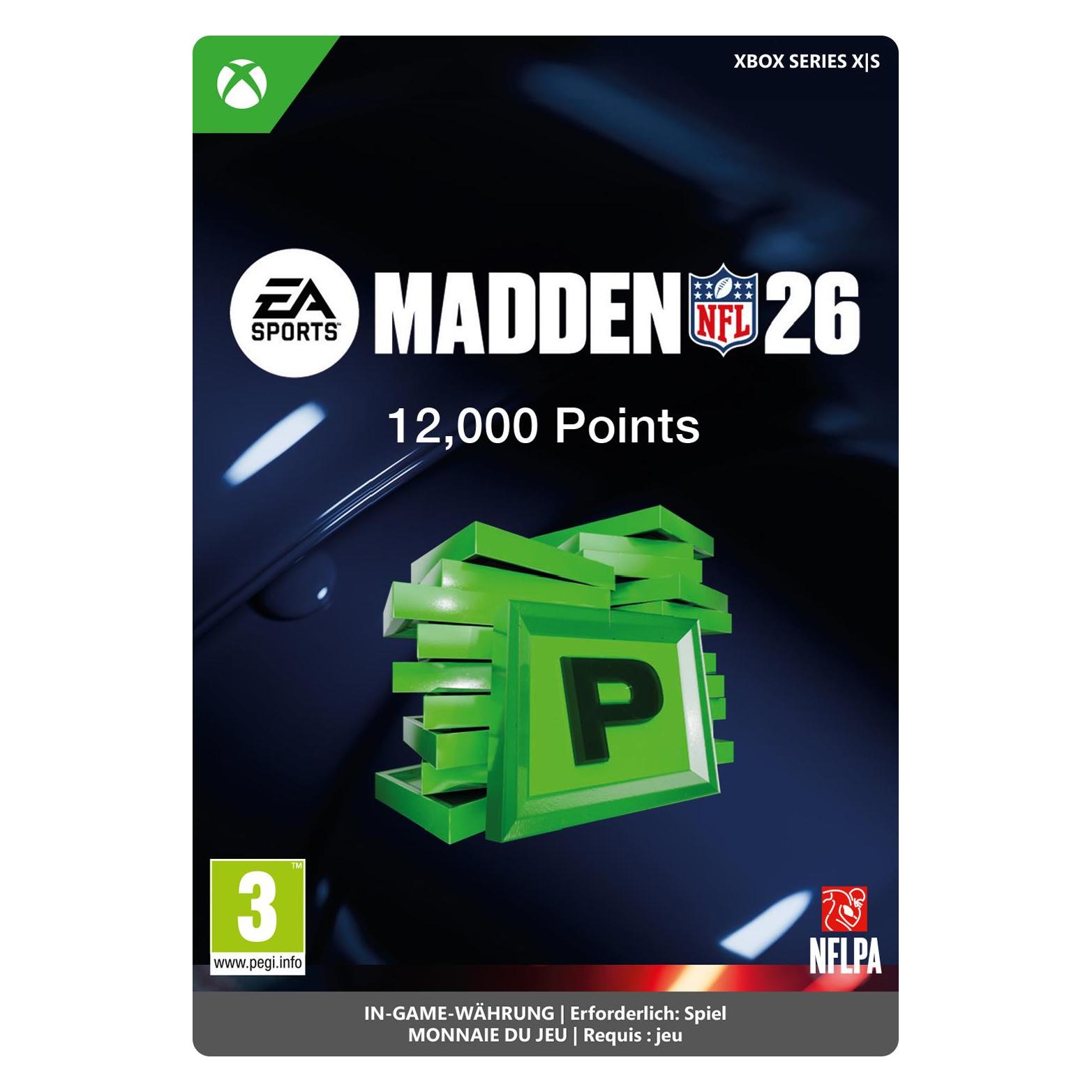 Microsoft Xbox Madden NFL 26: 12000 MUT POINTS Download Code (7F6-00880)