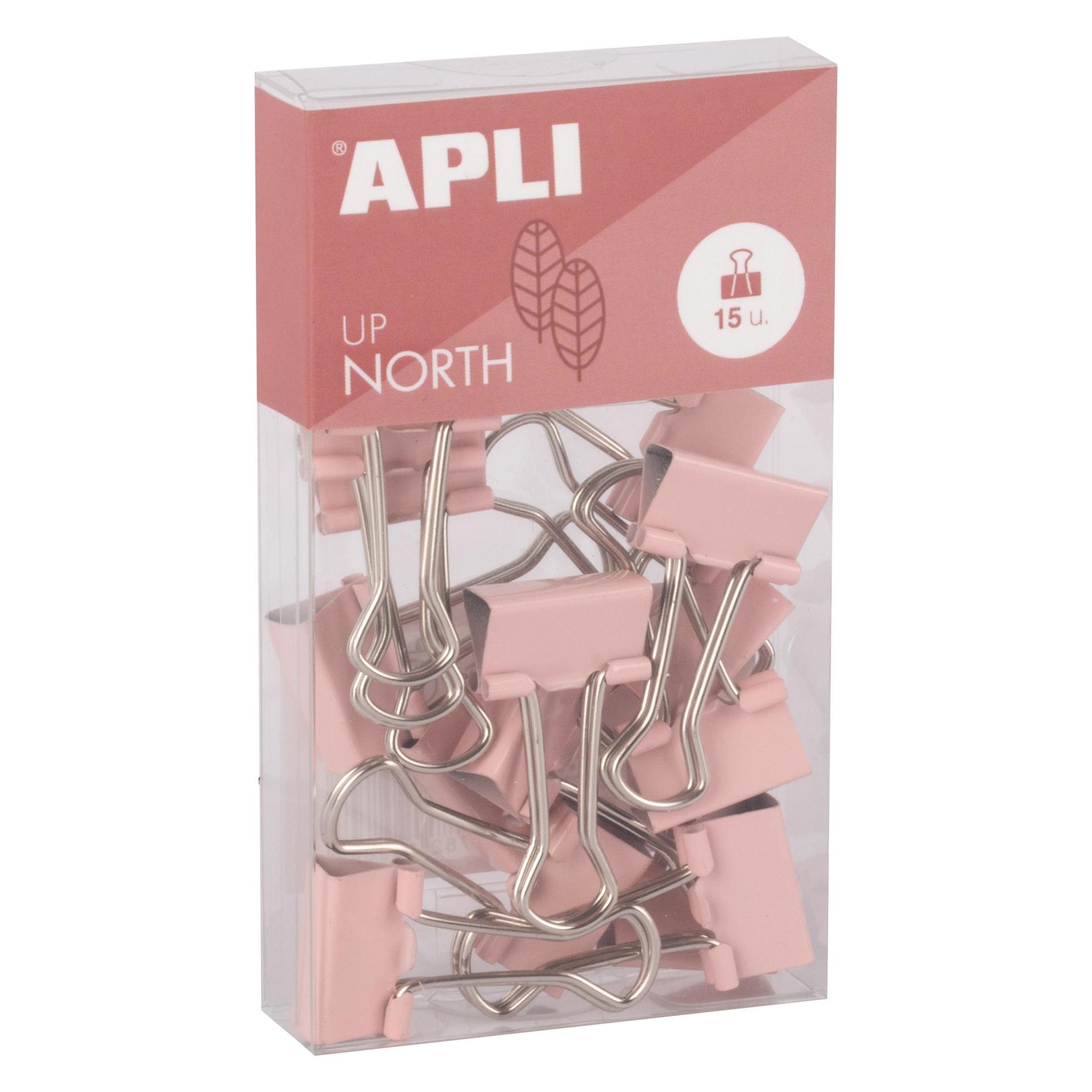 Apli BINDERCLIPS UP NORTH pink 19mm 15 Stück (15x) (19984)