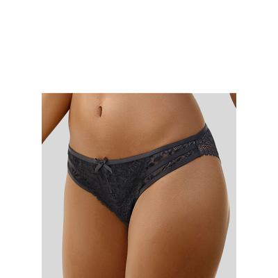 Slip LASCANA "als Dessous-Set kombinierbar", Damen, Gr. 44/46, Spitze, schwarz, Spitze, Obermaterial: 90% Polyamid, 10% Elasthan, Unterhosen Slip, aus Spitze mit sexy Schnürung, sexy Dessous, sexy Unterwäsche