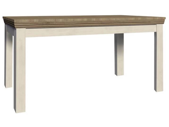 Feldmann-Wohnen Esstisch Royal, 160x90cm Pinie skandinavisch weiß Wildeiche Landhaus-Stil