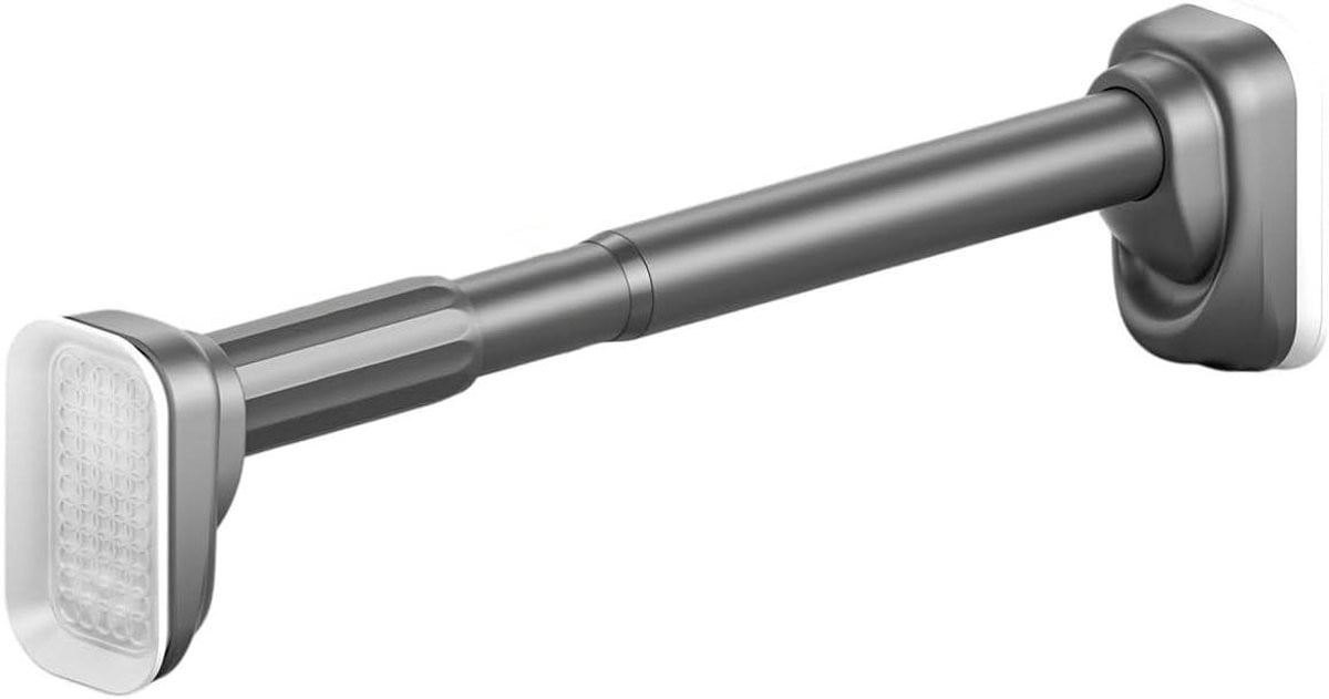 Verstelbare telescopische gordijnroede in grijs, 40-50 cm