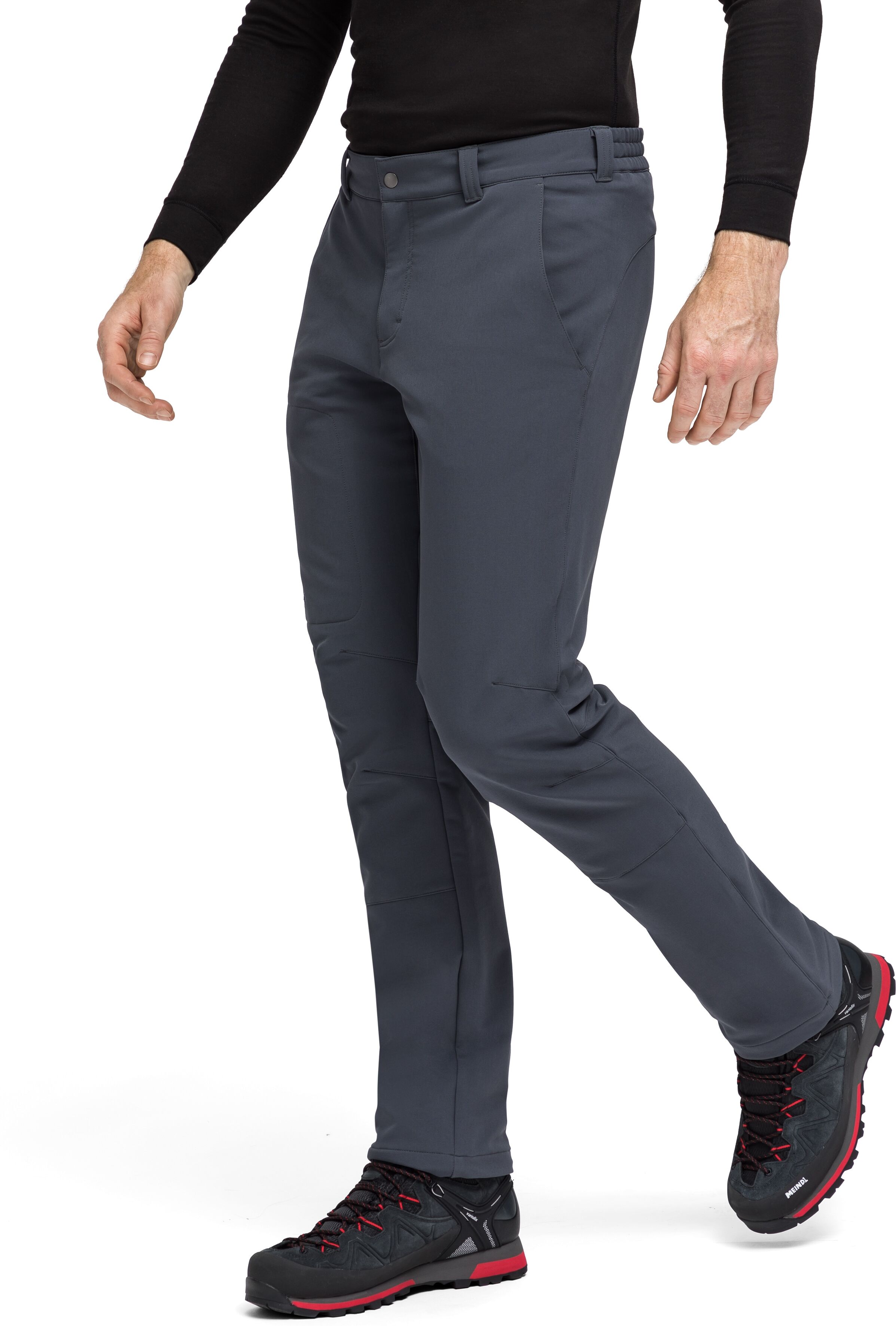 Funktionshose MAIER SPORTS "Herrmann", Herren, Gr. 46, Normalgrössen, grau, 91% Polyamid, 9% Elasthan, Hosen Funktionshose, warme Herren Outdoorhose, robuste Wanderhose, Regular Fit grau 46, Normalgrössen