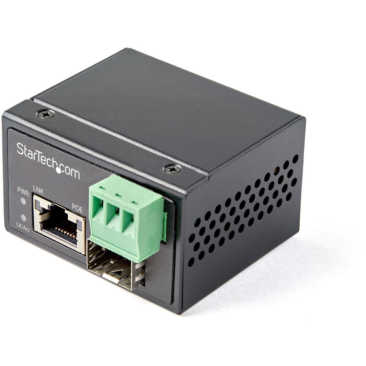 Startech PoE+ Industrial Media Converter 30W - Medienkonverter LWL - SM/MM Glasfaser auf Kupfer Gigabit Mini IP-30