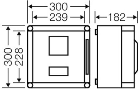 HENSEL Boîtier Mi pour appareil de mesure 96x96mm 4,5TE 2230 (20001381)
