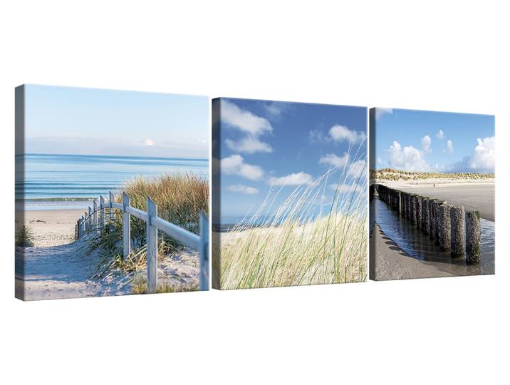 Wandbild Set 3x 30x30 Seashore