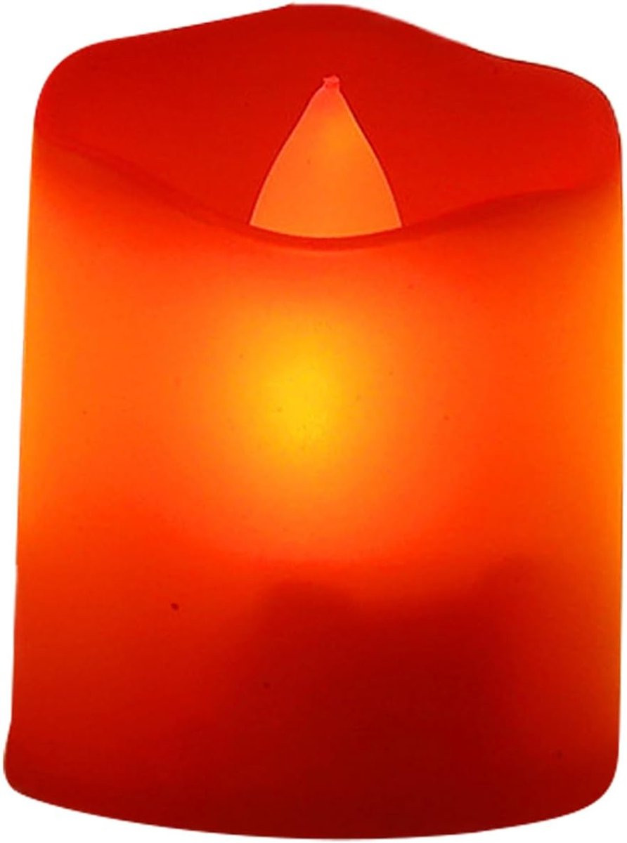 Rode vlamloze LED-kaarsen - Aanraakgestuurd dimbare decoratieve theelichtjes - 35 x 35 x 45 cm